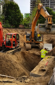 Working, digging, excavating